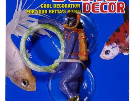 Zoo Med Betta Bling Diver Aquarium Ornament with Hoop Multi-Color 1ea Online Hot Sale