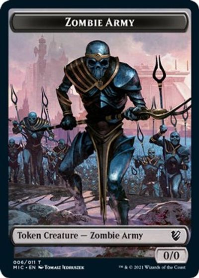 Zombie (005)    Zombie Army Double-Sided Token [Innistrad: Midnight Hunt Commander Tokens] For Cheap