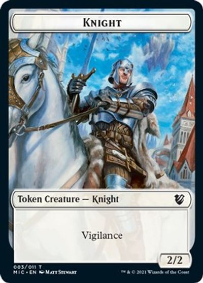 Wolf    Knight Double-Sided Token [Innistrad: Midnight Hunt Commander Tokens] Online Hot Sale