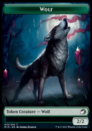 Wolf Token [Innistrad: Midnight Hunt Tokens] Supply