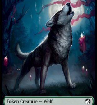 Wolf    Spirit Double-Sided Token [Innistrad: Midnight Hunt Tokens] Supply