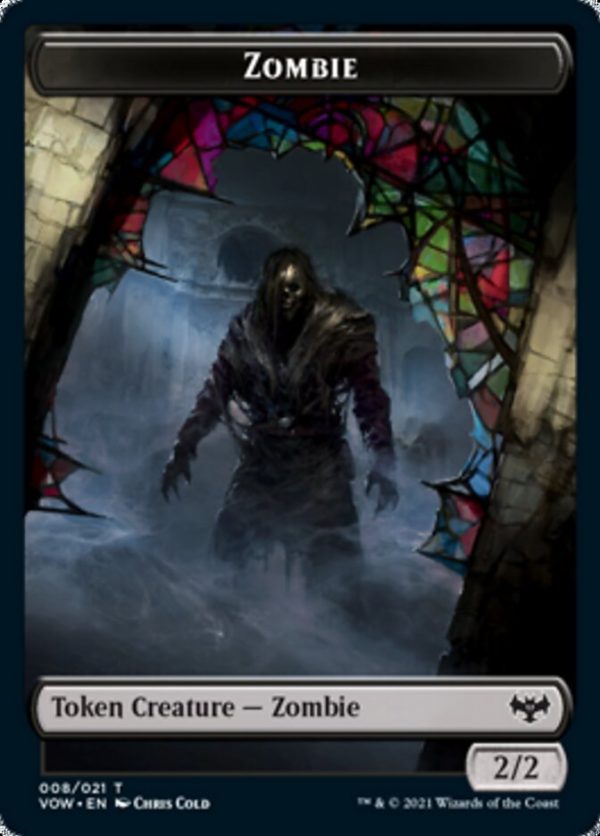 Zombie (008)    Vampire (016) Double-Sided Token [Innistrad: Crimson Vow Tokens] Supply