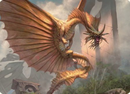 Ancient Gold Dragon Art Card (28) [Commander Legends: Battle for Baldur s Gate Art Series] Hot on Sale