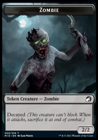 Zombie (005)    Insect Double-Sided Token [Innistrad: Midnight Hunt Tokens] Cheap