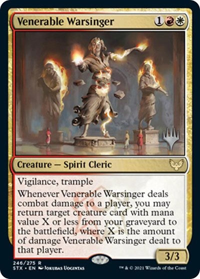 Venerable Warsinger (Promo Pack) [Strixhaven: School of Mages Promos] For Cheap