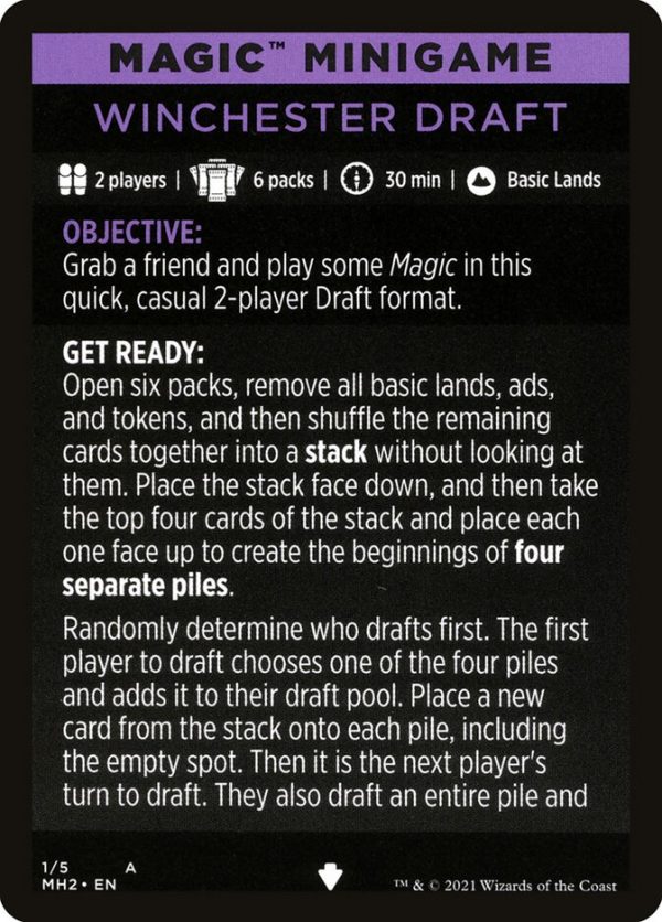 Winchester Draft (Magic Minigame) [Modern Horizons 2 Minigame] Cheap