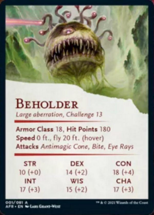 Beholder Art Card [Dungeons & Dragons: Adventures in the Forgotten Realms Art Series] on Sale