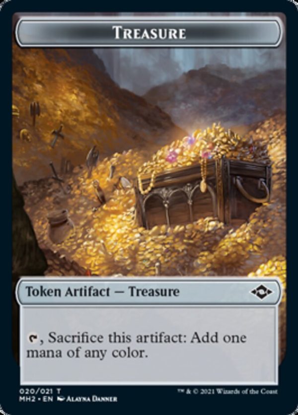 Bird    Treasure (20) Double-Sided Token [Modern Horizons 2 Tokens] Cheap