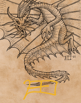 Ancient Gold Dragon Art Card (44) (Gold-Stamped Signature) [Commander Legends: Battle for Baldur s Gate Art Series] Online Sale