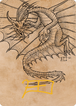 Ancient Gold Dragon Art Card (44) (Gold-Stamped Signature) [Commander Legends: Battle for Baldur s Gate Art Series] Online Sale