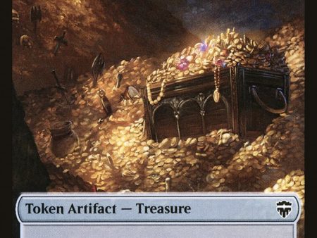 Treasure    Zombie Double-Sided Token [Commander Legends Tokens] For Cheap