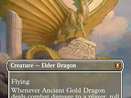 Ancient Gold Dragon (Borderless Alternate Art) [Commander Legends: Battle for Baldur s Gate] Fashion