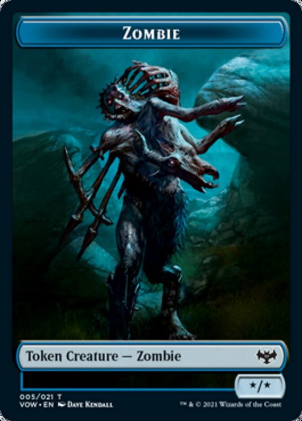 Zombie (008)    Zombie (005) Double-Sided Token [Innistrad: Crimson Vow Tokens] on Sale