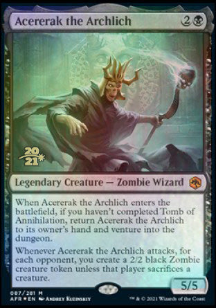 Acererak the Archlich [Dungeons & Dragons: Adventures in the Forgotten Realms Prerelease Promos] For Sale