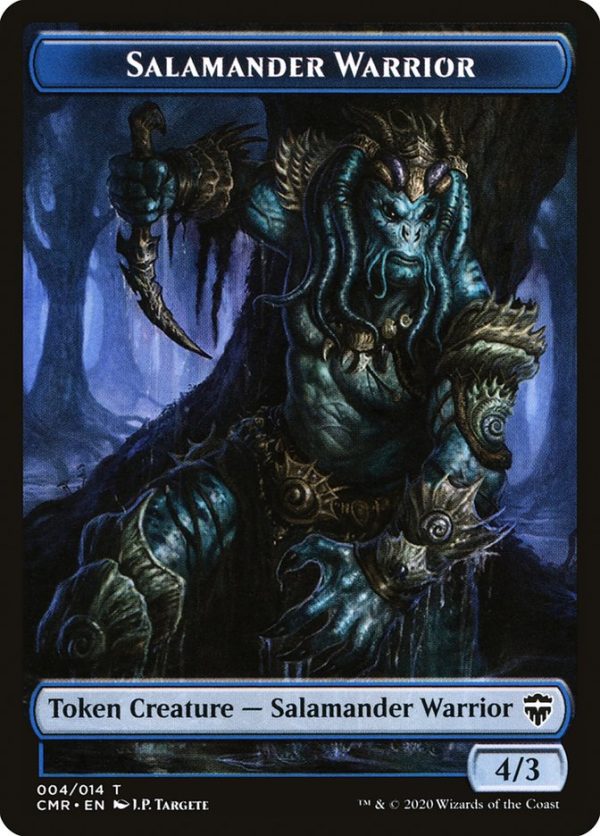 Angel    Salamander Warrior Double-Sided Token [Commander Legends Tokens] Online Hot Sale