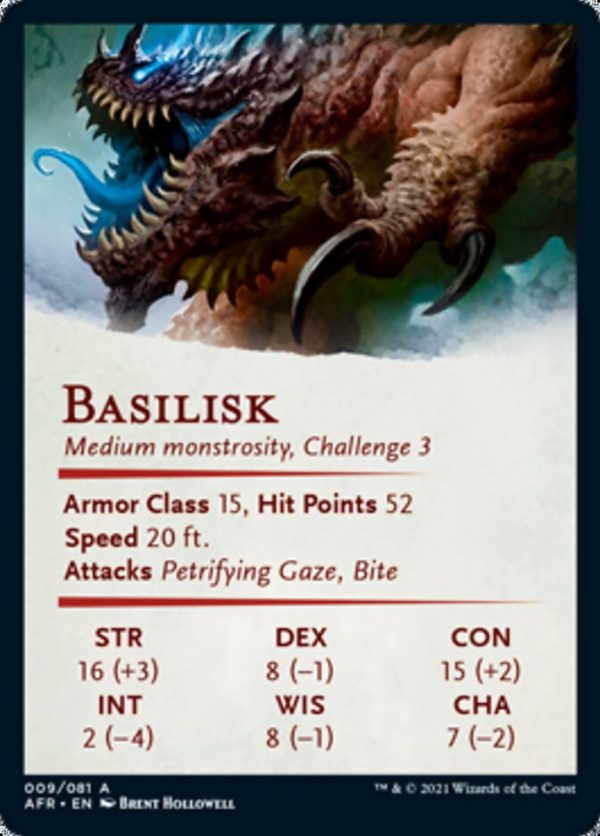 Basilisk Art Card (Gold-Stamped Signature) [Dungeons & Dragons: Adventures in the Forgotten Realms Art Series] For Sale