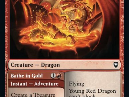 Young Red Dragon    Bathe in Gold [Commander Legends: Battle for Baldur s Gate] Online Sale