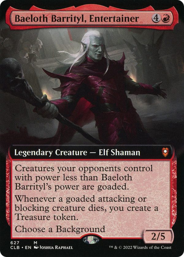 Baeloth Barrityl, Entertainer (Extended Art) [Commander Legends: Battle for Baldur s Gate] Online now