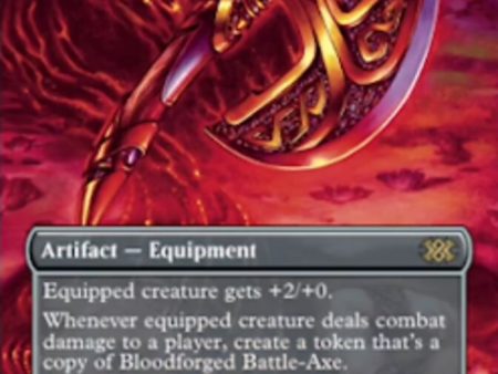 Bloodforged Battle-Axe (Borderless Alternate Art) [Double Masters 2022] Online Sale