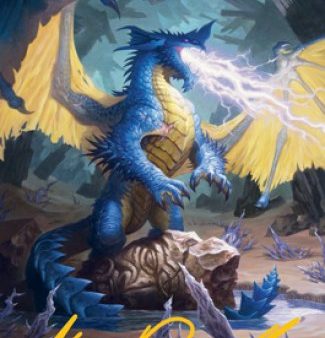 Blue Dragon Art Card (Gold-Stamped Signature) [Dungeons & Dragons: Adventures in the Forgotten Realms Art Series] For Sale