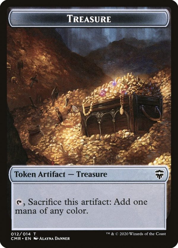 Angel    Treasure Double-Sided Token [Commander Legends Tokens] on Sale