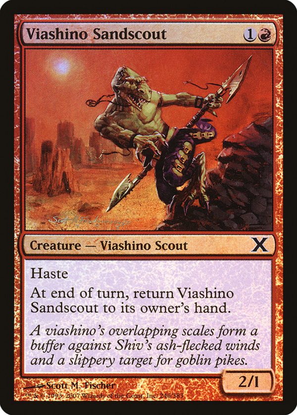 Viashino Sandscout (Premium Foil) [Tenth Edition] For Sale