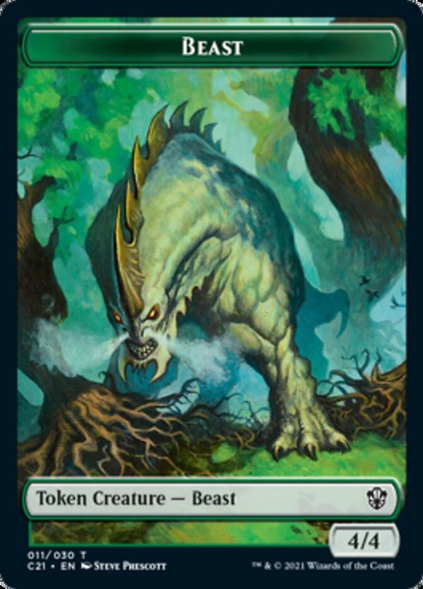 Beast (011)    Insect Double-Sided Token [Commander 2021 Tokens] Discount