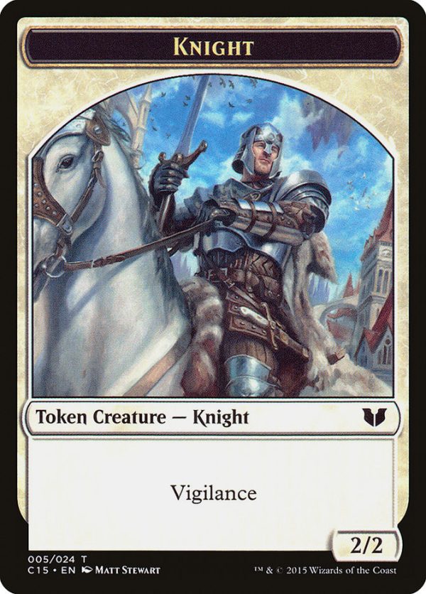 Angel    Knight (005) Double-Sided Token [Commander 2015 Tokens] Supply