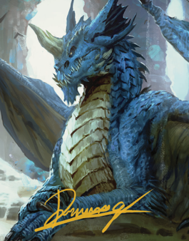 Young Blue Dragon Art Card (Gold-Stamped Signature) [Commander Legends: Battle for Baldur s Gate Art Series] Discount