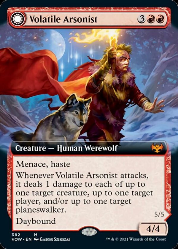 Volatile Arsonist    Dire-Strain Anarchist (Extended Art) [Innistrad: Crimson Vow] For Cheap