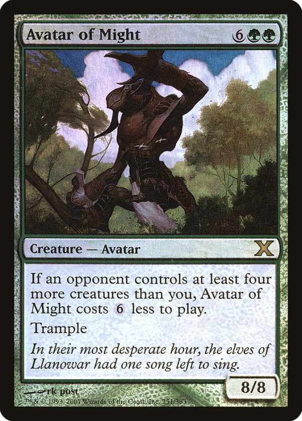 Avatar of Might (Premium Foil) [Tenth Edition] Supply